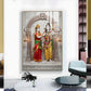 Lord Shiva & Goddess Parvati Glass Finish Vertical Wall Art