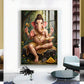 God Vighnaharta Glass Finish Vertical Wall Art