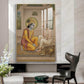 Krishna Sudama Glass Finish Vertical Wall Art