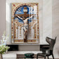 Embrace of the Cross Glass Finish Vertical Wall Art