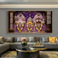 Hindu Deities Lord Jagannath, Subhadra, & Balabhadra Glass Finish Horizontal Wall Art