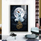The Whirl Of Rahmah Glass Finish Vertical Wall Art