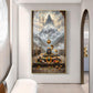 Lord Shiva Shivlingam Glass Finish Vertical Wall Art