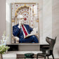 Dr. B.R. Ambedkar Glass Finish Vertical Wall Art