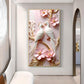Pink Paradise Pair Glass Finish Vertical Wall Art