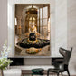 Hindu God Shiva Lingam Glass Finish Vertical Wall Art