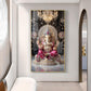 Lord Ganpati Bappa Glass Finish Vertical Wall Art