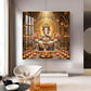 Ganapathi Ji Glass Finish Square Wall Art