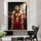 Goddess Annapoorna Devi Glass Finish Vertical Wall Art