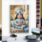 Lord Bal Gopal Glass Finish Vertical Wall Art