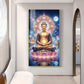 Namo Buddhay Glass Finish Vertical Wall Art