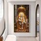 Sai Baba Darbar Glass Finish Vertical Wall Art