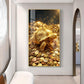 Lucky Turtle Glass Finish Vertical Wall Art