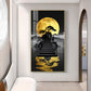 Stairway To The Moon Glass Finish Vertical Wall Art