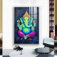 Lord Vinayak Glass Finish Vertical Wall Art