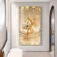 Lucky Golden Fish Glass Finish Vertical Wall Art