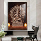 Divine Ganpati Bappa Glass Finish Vertical Wall Art