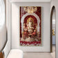 Divine Shree Ganesh Glass Finish Vertical Wall Art