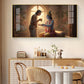 Shree Krishna With Sudama Ji Glass Finish Horizontal Wall Art