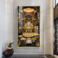 Divine Mallikarjuna Jyotirlinga Glass Finish Vertical Wall Art