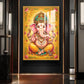 Shree Ganesh Bhagwan Glass Finish Vertical Wall Art