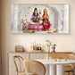 Lord Shiva & Goddess Parvati Glass Finish Horizontal Wall Art
