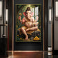 God Vighnaharta Glass Finish Vertical Wall Art