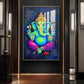 Lord Vinayak Glass Finish Vertical Wall Art