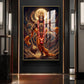 Divine Lord Hanuman Ji Glass Finish Vertical Wall Art