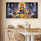 Maa Laxmi Glass Finish Horizontal Wall Art