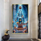 Lord Shiv Bhagwan Glass Finish Vertical Wall Art