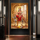 Sherawali Maa Glass Finish Vertical Wall Art