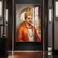 Depicts Basavanna Glass Finish Vertical Wall Art