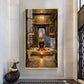 Divine Shiva Lingam Glass Finish Vertical Wall Art
