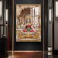 Religious Maa Laxmi Glass Finish Vertical Wall Art