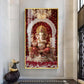 Divine Shree Ganesh Glass Finish Vertical Wall Art