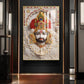 Khatu Shyam Ji Glass Finish Vertical Wall Art