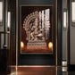 Divine Ganpati Bappa Glass Finish Vertical Wall Art