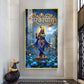 Lord Dwarkadhish Glass Finish Vertical Wall Art