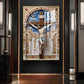 Embrace of the Cross Glass Finish Vertical Wall Art