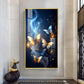 Cosmic Butterflies Glass Finish Vertical Wall Art