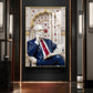 Dr. B.R. Ambedkar Glass Finish Vertical Wall Art