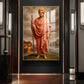Hindu Monk Swami Vivekananda Glass Finish Vertical Wall Art
