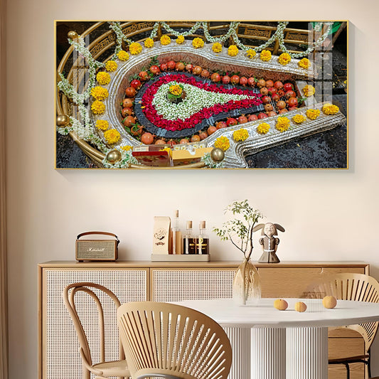 Bhimashankar Jyotirlinga Glass Finish Horizontal Wall Art
