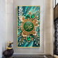 Islamic Muhammad With Flowers Glass Finish Vertical Wall Art