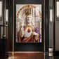Christ The King Glass Finish Vertical Wall Art