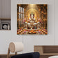 Ganapathi Ji Glass Finish Square Wall Art