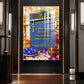 Sacred Krishna Mantra Glass Finish Vertical Wall Art