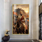 Victorious Chhatrapati Shivaji Maharaj Glass Finish Vertical Wall Art