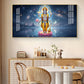 Vishnu Bhagwan Divine Universe Glass Finish Horizontal Wall Art